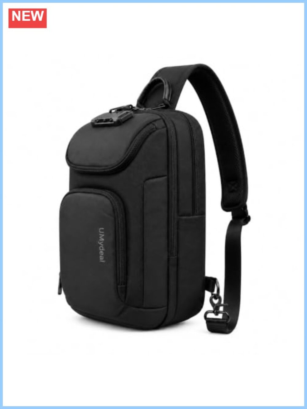 Men's Anti Theft Sling Crossbody Bag 13" iPad Water Resistant